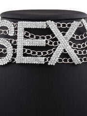 Load image into Gallery viewer, Rhinestone Choker Necklace