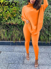 Load image into Gallery viewer, Two-Piece Turtleneck Top & Pants