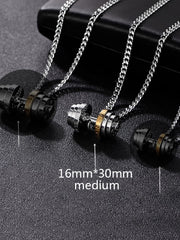 Load image into Gallery viewer, Barbell Pendant Necklace