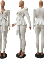 Load image into Gallery viewer, Women's Pants Suit w/ Bow