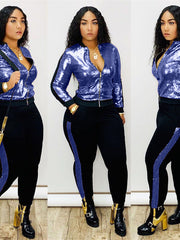 Load image into Gallery viewer, Sequined Two-Piece Set