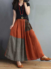 Load image into Gallery viewer, Long Patchwork Skirt