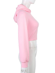 Load image into Gallery viewer, Lace-Up/ Solid Back Hoodie