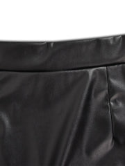 Load image into Gallery viewer, Faux Leather Ruffle Skirt