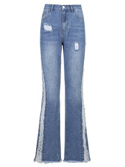 Load image into Gallery viewer, Frayed Flare Jeans