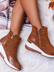 Load image into Gallery viewer, Suede Wedge Boots