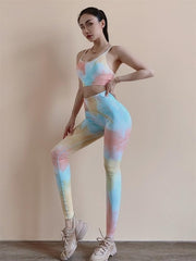 Load image into Gallery viewer, Tie Dye Yoga Set