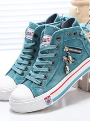 Load image into Gallery viewer, High-Top Canvas Sneakers