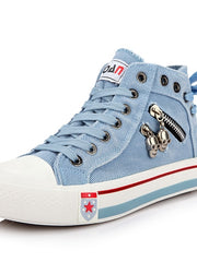 Load image into Gallery viewer, High-Top Canvas Sneakers