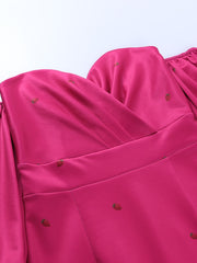 Load image into Gallery viewer, Off Shoulder Lantern Sleeve Dress