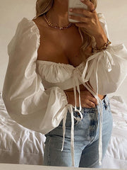 Load image into Gallery viewer, Long Sleeve Crop Top