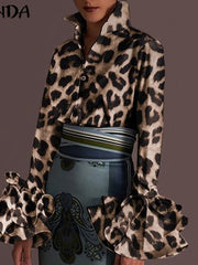 Load image into Gallery viewer, Flare Ruffled Sleeve Blouse