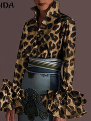 Load image into Gallery viewer, Flare Ruffled Sleeve Blouse