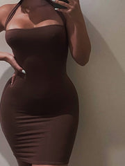Load image into Gallery viewer, Tube Halter Bodycon Dress