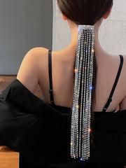 Load image into Gallery viewer, Tassel Rhinestone Hair Clip