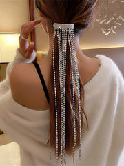 Load image into Gallery viewer, Tassel Rhinestone Hair Clip