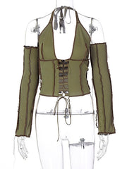 Load image into Gallery viewer, Long Sleeve Patchwork Top