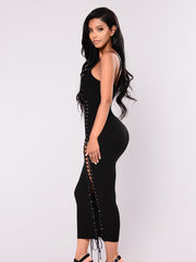 Load image into Gallery viewer, Side Lace-Up Dress