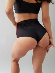 Load image into Gallery viewer, High Waist Cheeky Booty Shorts