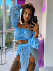 Load image into Gallery viewer, Sheer Top & Skirt