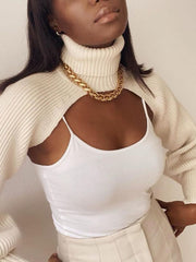 Load image into Gallery viewer, Turtleneck Long Sleeve Crop Top
