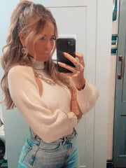 Load image into Gallery viewer, Turtleneck Long Sleeve Crop Top