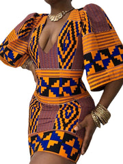 Load image into Gallery viewer, Ethnic African Style Print Dress