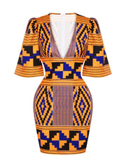 Load image into Gallery viewer, Ethnic African Style Print Dress