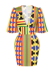 Load image into Gallery viewer, Ethnic African Style Print Dress