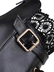 Load image into Gallery viewer, High-Heeled Ladie's Boots w/ Lace Detail