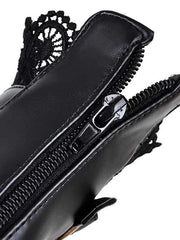 Load image into Gallery viewer, High-Heeled Ladie's Boots w/ Lace Detail