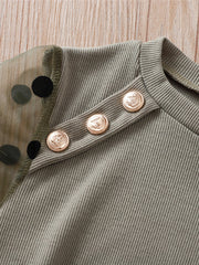 Load image into Gallery viewer, Knitted Polka Dot Puff Long Sleeve Blouse