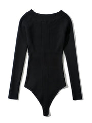 Load image into Gallery viewer, Off Shoulder Knitted Bodysuit