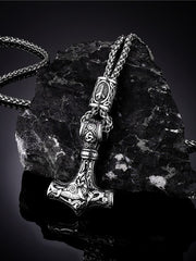 Load image into Gallery viewer, Vikings Hammer Pendant Necklace