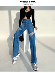 Load image into Gallery viewer, Wide Leg Loose Denim Pants