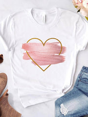Load image into Gallery viewer, Heart Print T-Shirts