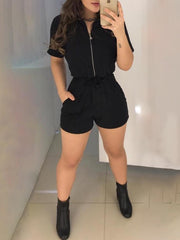 Load image into Gallery viewer, Front Zipper Romper