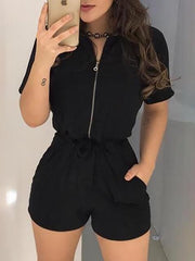 Load image into Gallery viewer, Front Zipper Romper