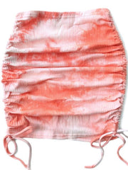 Load image into Gallery viewer, Tie-Dye Ruched Mini Skirt
