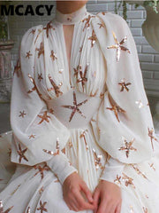 Load image into Gallery viewer, Turtleneck Maxi Dress