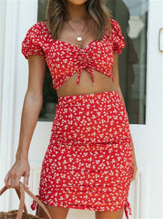 Load image into Gallery viewer, Floral Top & Skirt