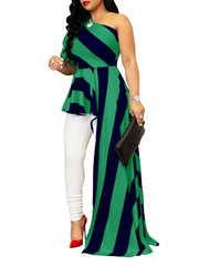 Load image into Gallery viewer, Asymmetric Striped Top