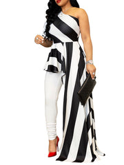 Load image into Gallery viewer, Asymmetric Striped Top