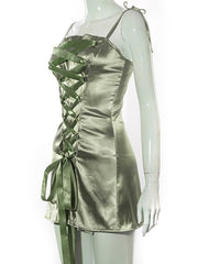 Load image into Gallery viewer, Front Lace-up Dress