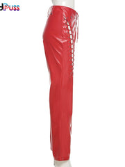Load image into Gallery viewer, Hollow Out Laced-Up Pants