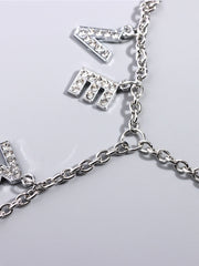 Load image into Gallery viewer, Rhinestone Letters Thong