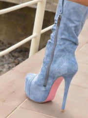 Load image into Gallery viewer, High Heel Pink Bottom Boots