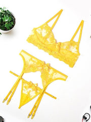 Load image into Gallery viewer, Lace Embroidered Lingerie Set