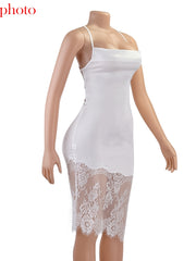 Load image into Gallery viewer, Lace & Satin Dress