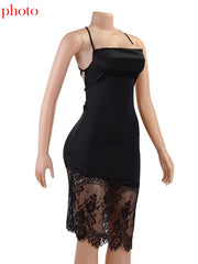 Load image into Gallery viewer, Lace & Satin Dress